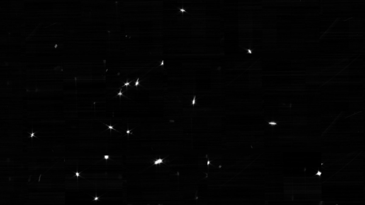Webb voit sa première étoile... 18 fois. // Source : Nasa Webb voit sa première étoile... 18 fois. // Source : Nasa