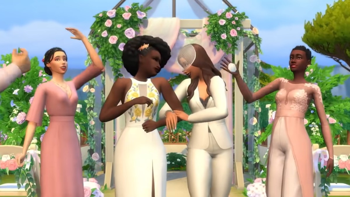 Le mariage de Dom et Cam dans Les Sims 4. // Source : Capture d'écran YouTube The Sims Le mariage de Dom et Cam dans Les Sims 4. // Source : Capture d'écran YouTube The Sims