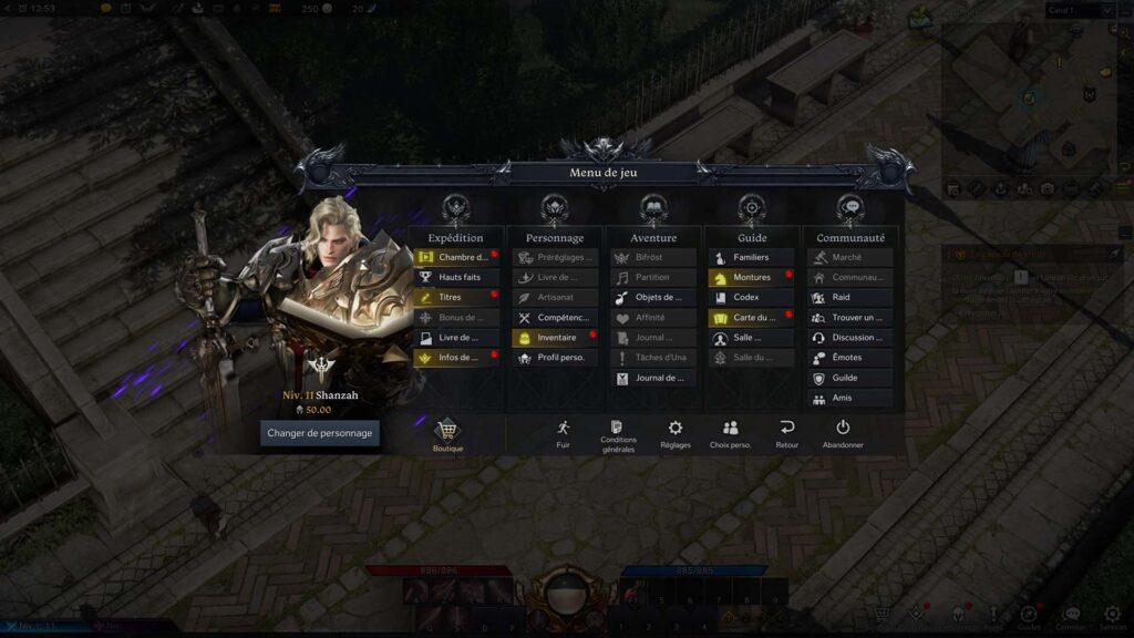 Lost Ark menus Lost Ark menus