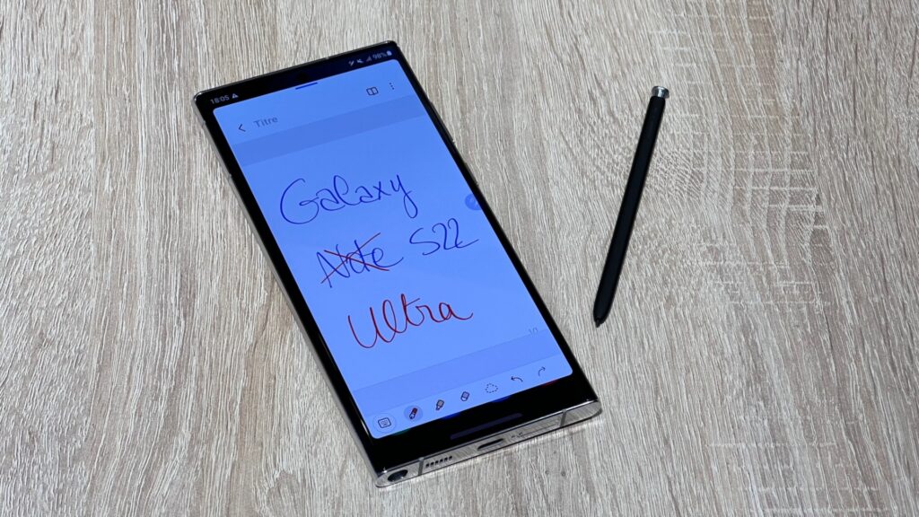 Samsung Galaxy S22 Ultra stylet