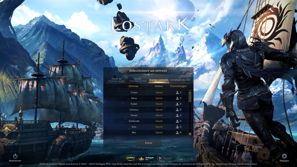 serveurs Lost Ark serveurs Lost Ark