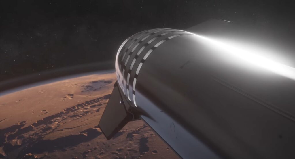Une projection de Starship // Source : YT/SpaceX Une projection de Starship // Source : YT/SpaceX