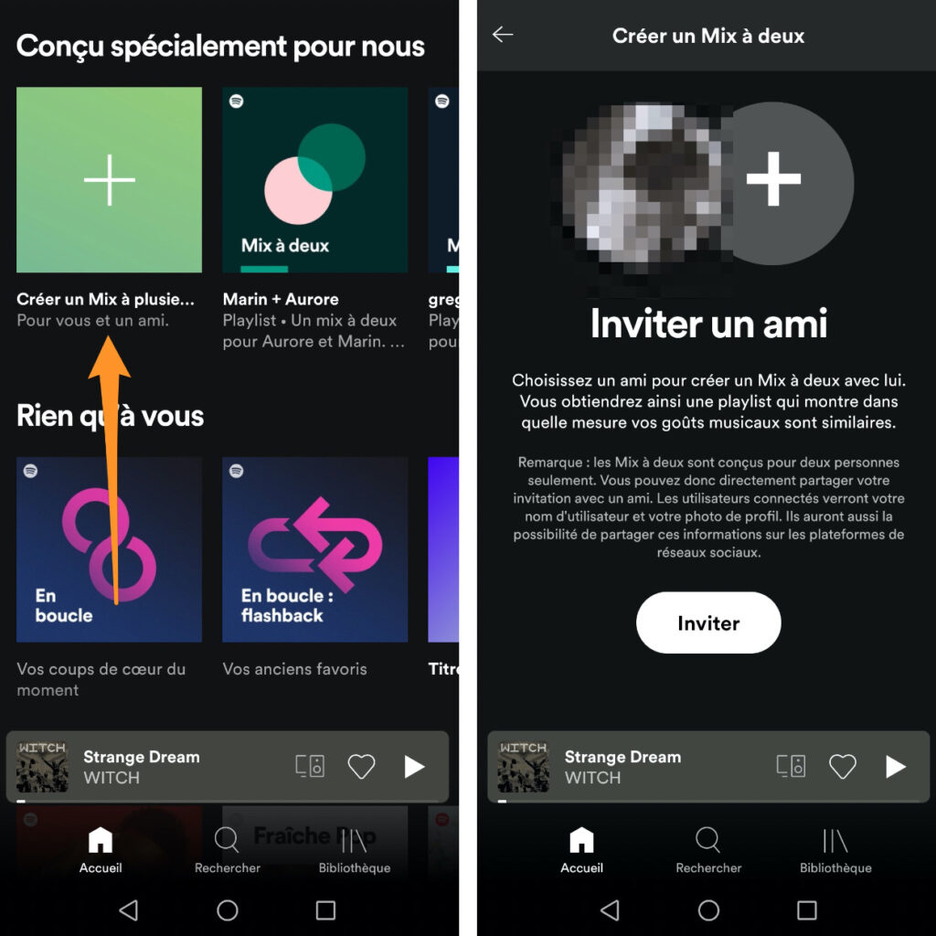 Sur la page d'accueil de Spotify, cherchez le hub « conçu pour vous » // Source : Capture d'écran Numerama Sur la page d'accueil de Spotify, cherchez le hub « conçu pour vous » // Source : Capture d'écran Numerama