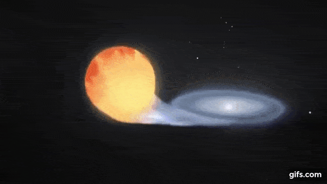 Supernova avec une naine blanche agglomérant de la matière. // Source : Via YouTube SciTech Daily ; NASA's Goddard Space Flight Center Conceptual Image Lab Supernova avec une naine blanche agglomérant de la matière. // Source : Via YouTube SciTech Daily ; NASA's Goddard Space Flight Center Conceptual Image Lab