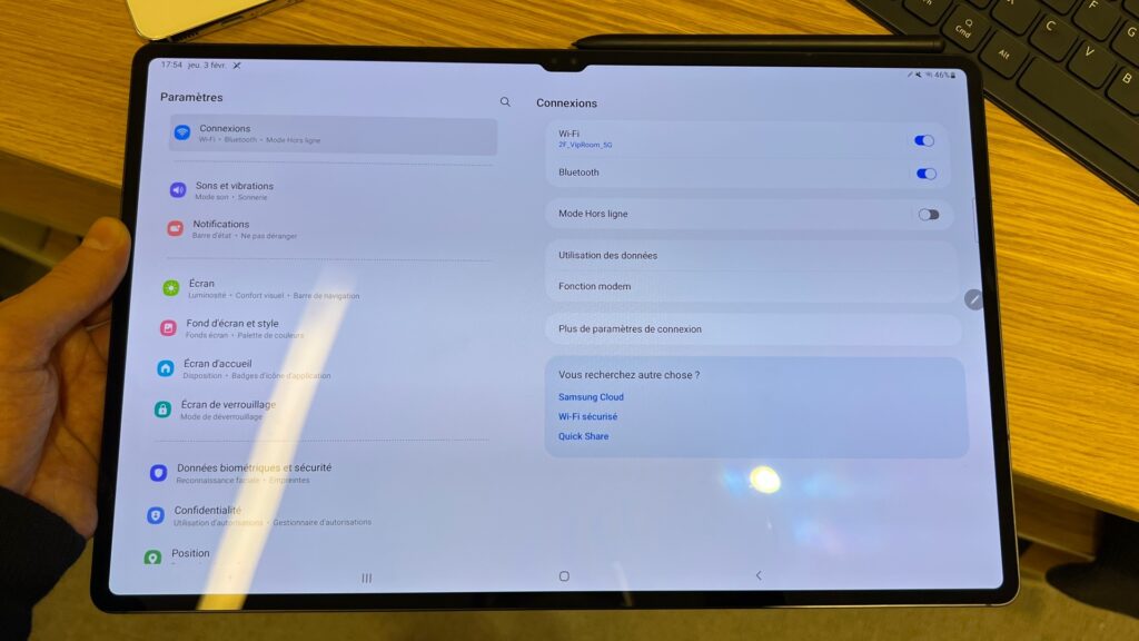 Samsung Galaxy Tab S8 Ultra encoche Samsung Galaxy Tab S8 Ultra encoche