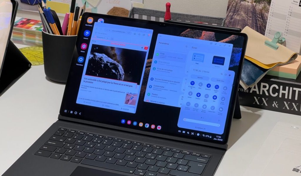 Le mode DeX permet d'imiter les fenêtres de Windows dans Android. // Source : NL - Numerama Le mode DeX permet d'imiter les fenêtres de Windows dans Android. // Source : NL - Numerama