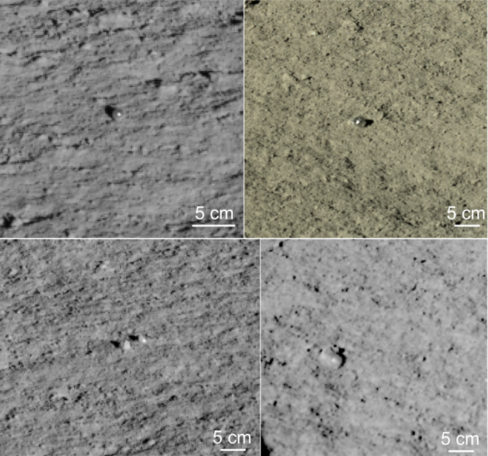 Les formes vues par Yutu 2 sur la Lune. // Source : Science China Press Les formes vues par Yutu 2 sur la Lune. // Source : Science China Press