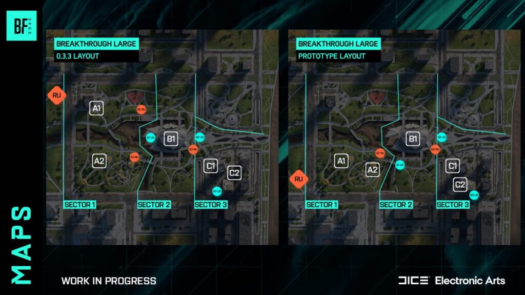 Refonte des cartes dans Battlefield 2042 // Source : Dice Refonte des cartes dans Battlefield 2042 // Source : Dice