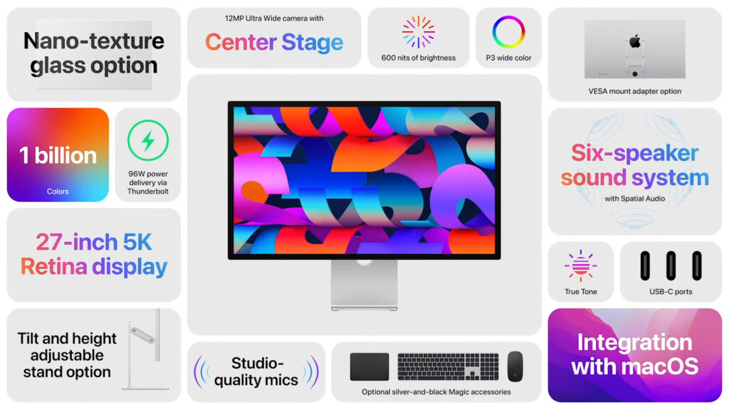 Le Studio Display d'Apple // Source : Apple Le Studio Display d'Apple // Source : Apple