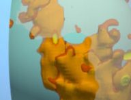 Vue en 3D des blobs. // Source : Mingming Li/ASU
