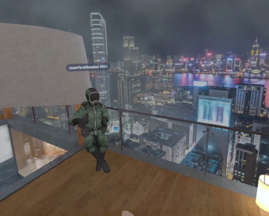 Dans VRChat, il y a des endroits juste créés pour se « poser » et discuter. // Source : Numerama Dans VRChat, il y a des endroits juste créés pour se « poser » et discuter. // Source : Numerama