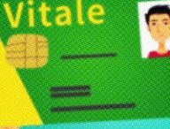 Un dessin de carte vitale, modifié // Source : sante-pratique-paris.fr Un dessin de carte vitale, modifié // Source : sante-pratique-paris.fr