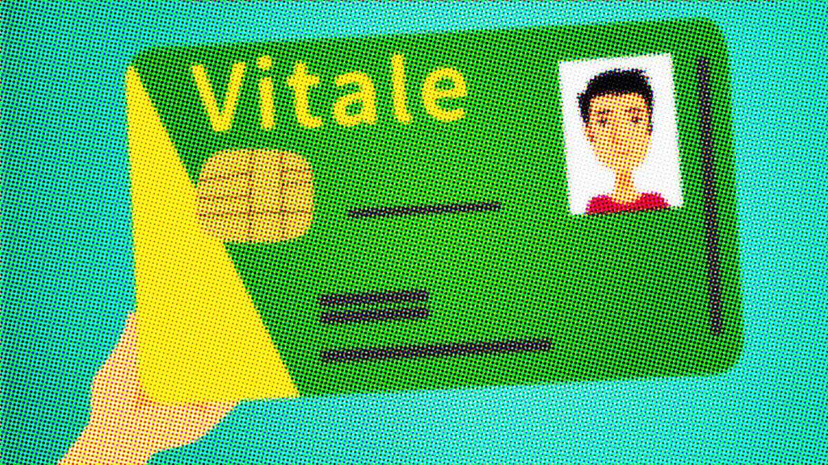 Un dessin de carte vitale, modifié // Source : sante-pratique-paris.fr