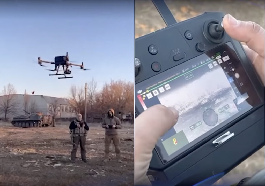 L'image montre que le drone utilisé est en tout point similiare au modèle 300 RTK de DJI // Source : YouTube/КалемПир ТВ L'image montre que le drone utilisé est en tout point similiare au modèle 300 RTK de DJI // Source : YouTube/КалемПир ТВ