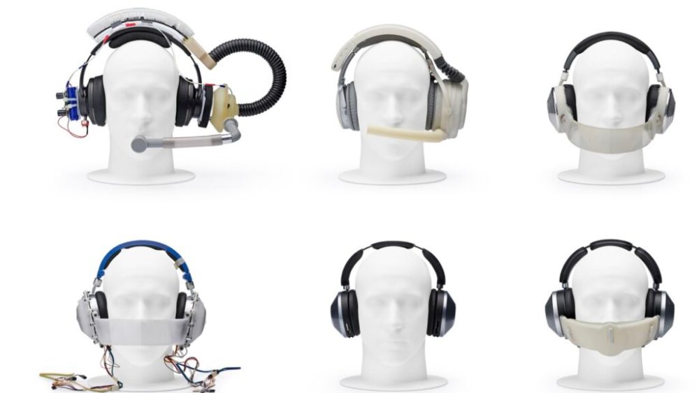 Les prototypes du Dyson Zone // Source : Dyson Les prototypes du Dyson Zone // Source : Dyson