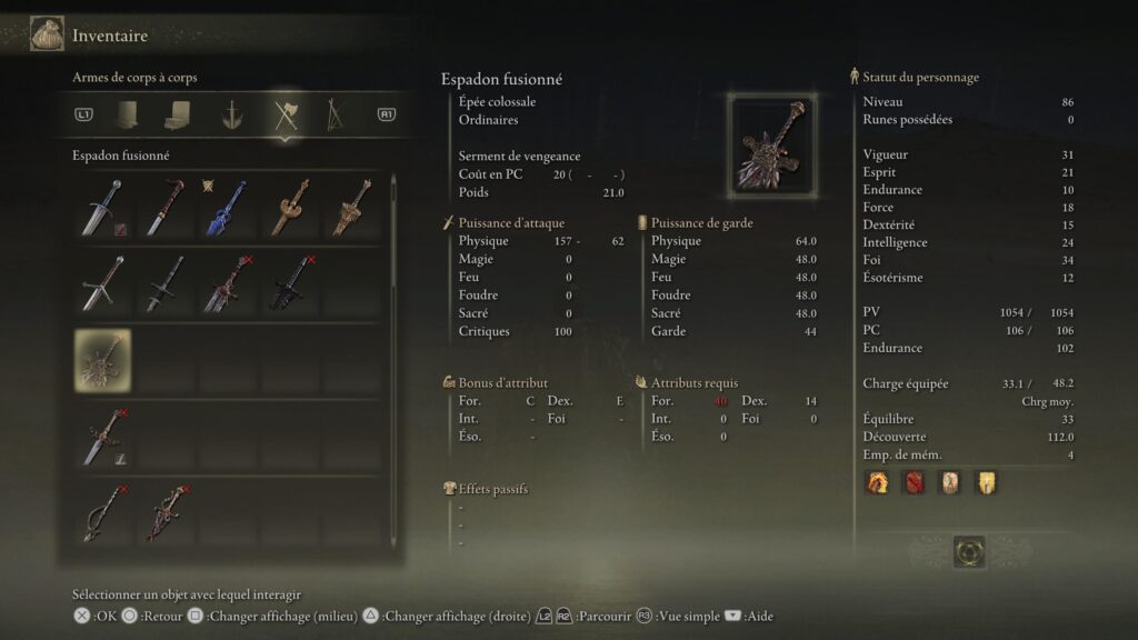 Épée Game of Thrones dans Elden Ring // Source : Capture PS5 Épée Game of Thrones dans Elden Ring // Source : Capture PS5