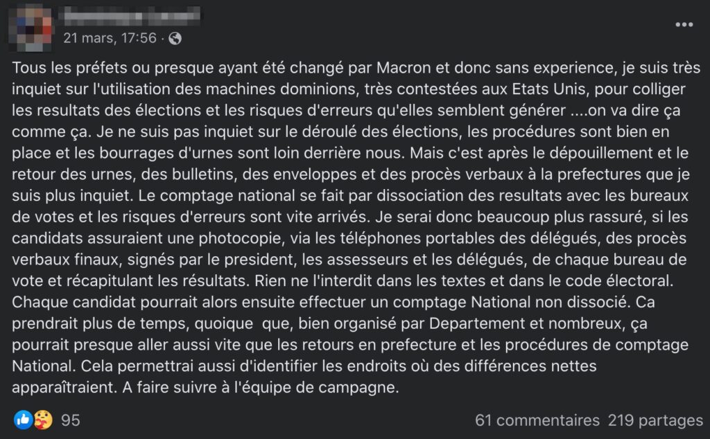 Les machines de vote Dominion seraient utilisées pour fausser le résultat des élections // Source : Capture d'écran Numerama Les machines de vote Dominion seraient utilisées pour fausser le résultat des élections // Source : Capture d'écran Numerama