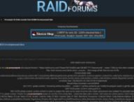 Exemple d'une fuite de données diffusée sur Raidforums.