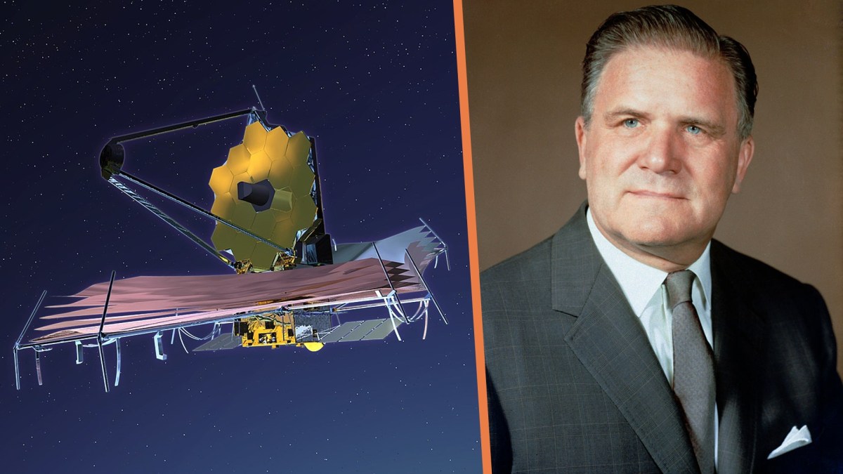 À gauche, James Webb (le télescope). À droite, James Webb (l'administrateur de la Nasa). // Source : Nasa À gauche, James Webb (le télescope). À droite, James Webb (l'administrateur de la Nasa). // Source : Nasa