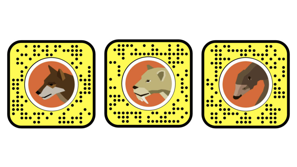 Les codes à scanner dans Snapchat. // Source : La Brea Tar Pits Les codes à scanner dans Snapchat. // Source : La Brea Tar Pits