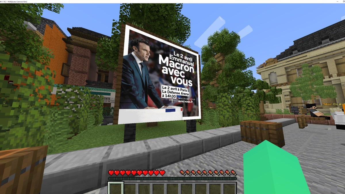 Un serveur Minecraft dédié à Emmanuel Macron ? Oui, ça existe // Source : Numerama Un serveur Minecraft dédié à Emmanuel Macron ? Oui, ça existe // Source : Numerama