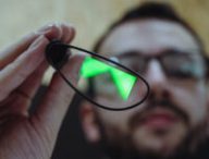 Les lunettes d'Oppo projettent des informations. // Source : Louise Audry pour Numerama