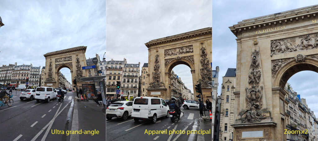 Les trois niveaux de zoom du Oppo Find X5 Pro. // Source : Numerama Les trois niveaux de zoom du Oppo Find X5 Pro. // Source : Numerama
