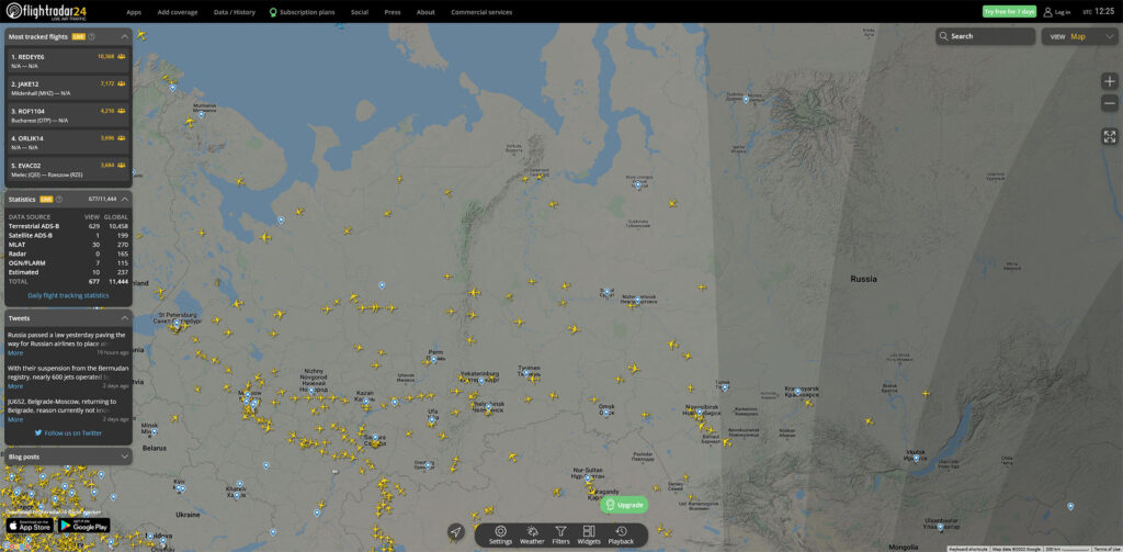 Russie FlightRadar24 Russie FlightRadar24