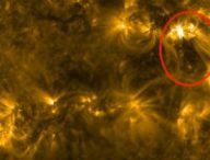 Le Soleil le 30 mars 2022. // Source : Nasa, annotation Numerama Le Soleil le 30 mars 2022. // Source : Nasa, annotation Numerama