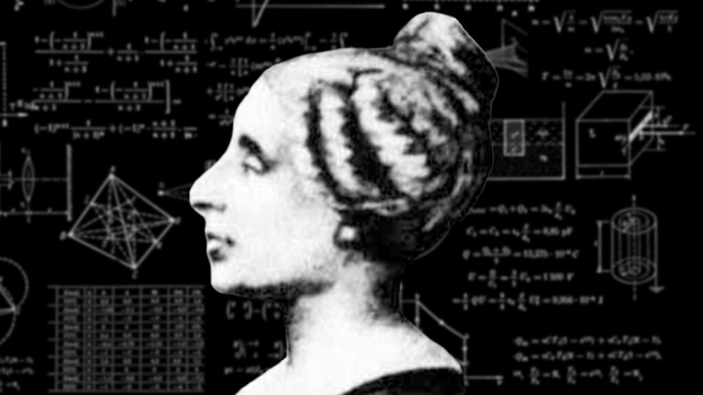 Portrait de Sophie Germain // Source : Fond Unsplash / Montage Numerama-Nino Barbey Portrait de Sophie Germain // Source : Fond Unsplash / Montage Numerama-Nino Barbey