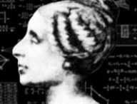Portrait de Sophie Germain // Source : Fond Unsplash / Montage Numerama-Nino Barbey
