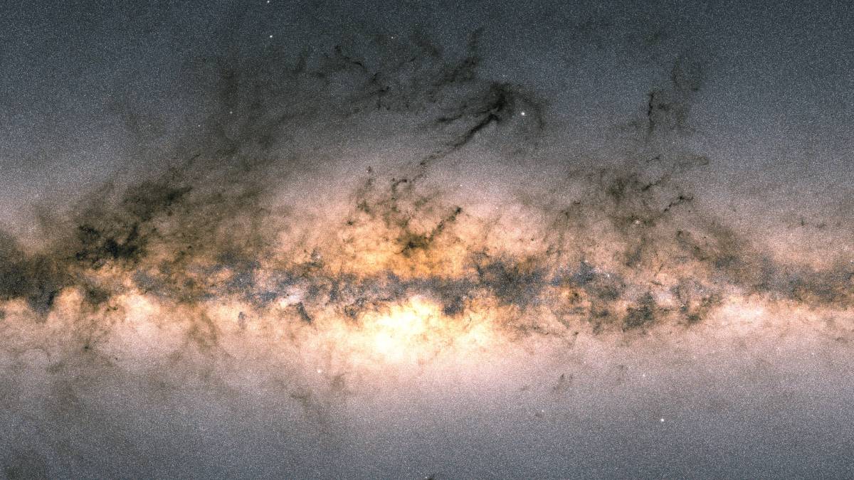 La Voie lactée vue par Gaia. // Source : ESA/Gaia/DPAC; CC BY-SA 3.0 IGO. Acknowledgement: A. Moitinho. La Voie lactée vue par Gaia. // Source : ESA/Gaia/DPAC; CC BY-SA 3.0 IGO. Acknowledgement: A. Moitinho.
