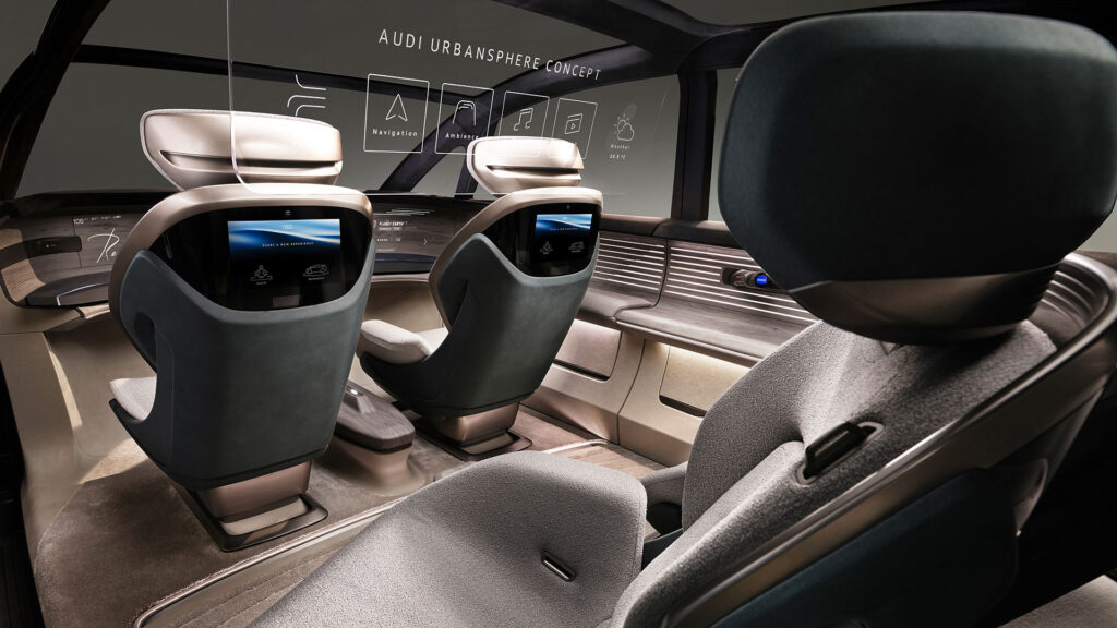 intérieur Audi urbansphere concept // Source : Audi intérieur Audi urbansphere concept // Source : Audi