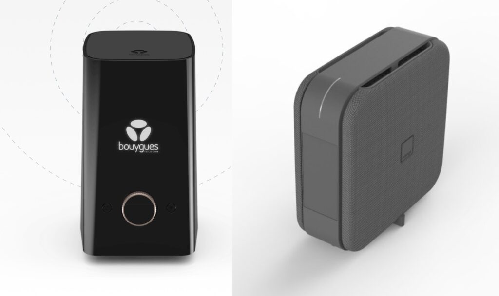 La Bbox à gauche, la Livebox 6 à droite. // Source : Bouygues / Tiino-X83 La Bbox à gauche, la Livebox 6 à droite. // Source : Bouygues / Tiino-X83
