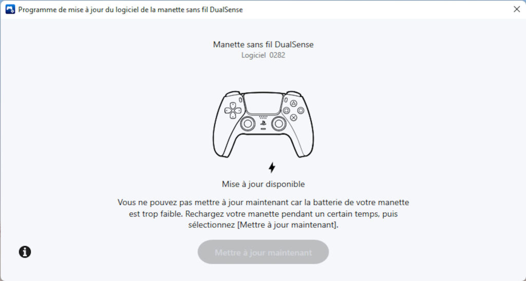 Mettre à jour sa manette DualSense sur PC // Source : Capture Windows Mettre à jour sa manette DualSense sur PC // Source : Capture Windows