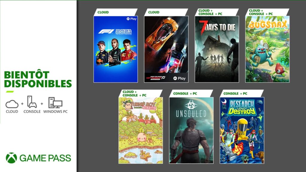 Xbox Game Pass en avril 2022 // Source : Microsoft