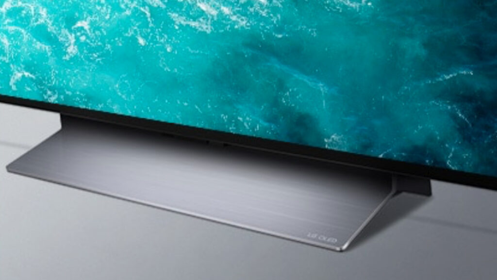 Le pied du téléviseur LG OLED C2 // Source : LG