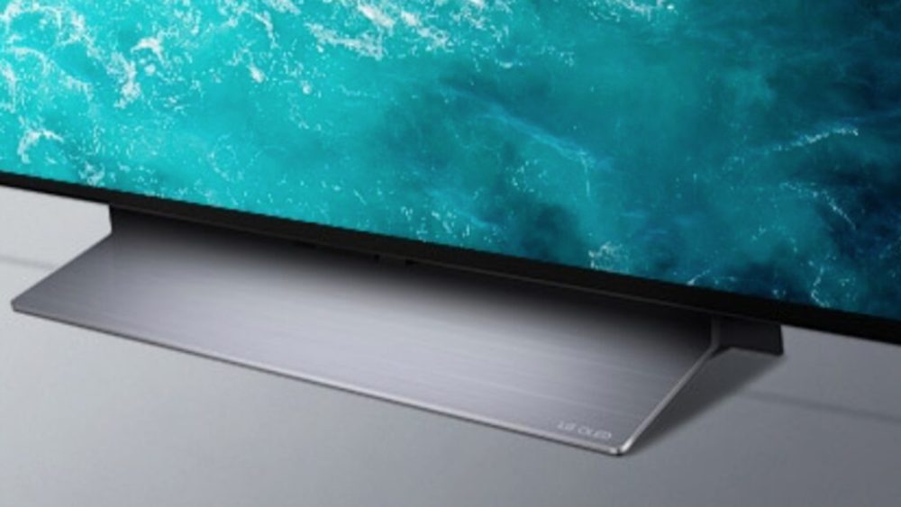 Le pied du téléviseur LG OLED C2 // Source : LG Le pied du téléviseur LG OLED C2 // Source : LG