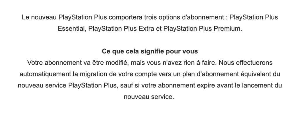 Que devient mon abonnement PlayStation en juin ? // Source : Capture d'écran Que devient mon abonnement PlayStation en juin ? // Source : Capture d'écran