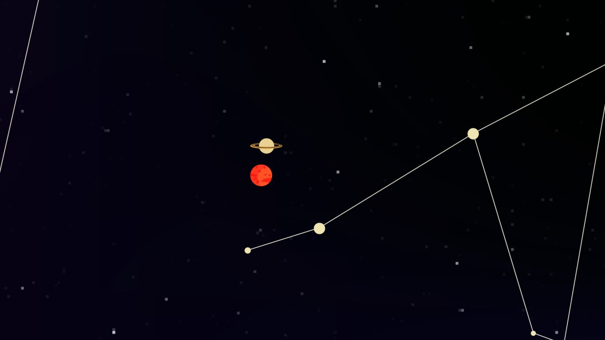 Mars et Saturne. // Source : Nino Barbey pour Numerama Mars et Saturne. // Source : Nino Barbey pour Numerama