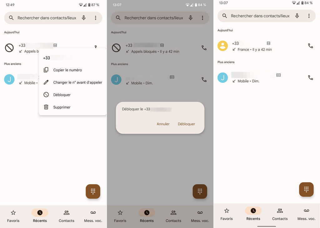 débloquer numéro téléphone Android débloquer numéro téléphone Android