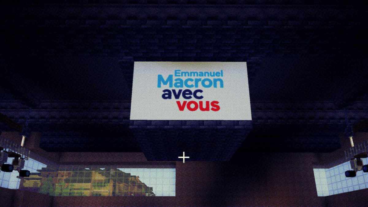 J'ai assisté au meeting virtuel d'Emmanuel Macron pour que vous n'ayez pas à le faire // Source : Capture d'écran Numerama J'ai assisté au meeting virtuel d'Emmanuel Macron pour que vous n'ayez pas à le faire // Source : Capture d'écran Numerama