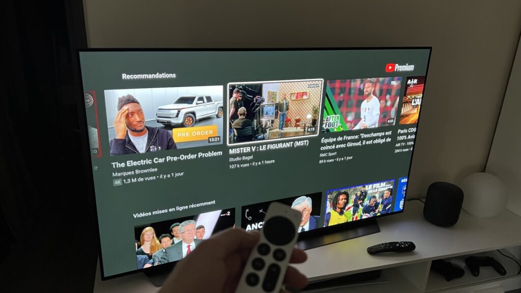 À la maison, YouTube Premium fait de YouTube un vrai service de SVOD. // Source : Numerama À la maison, YouTube Premium fait de YouTube un vrai service de SVOD. // Source : Numerama