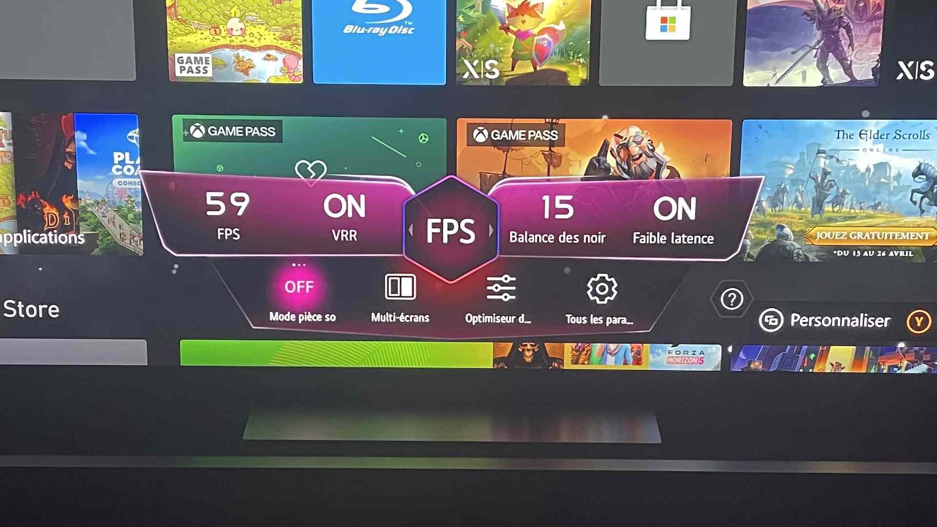 Mode Jeu sur le LG C2