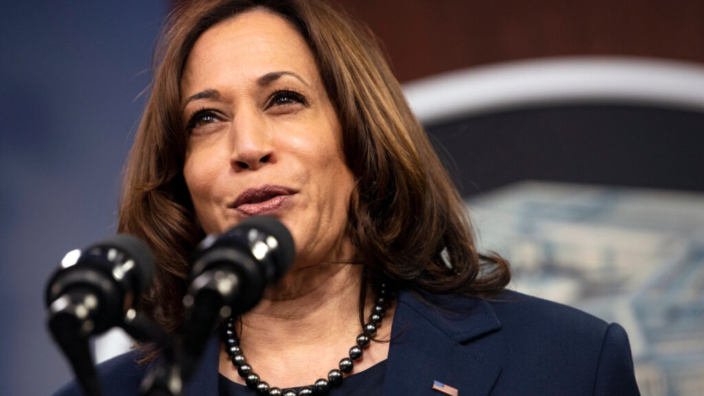 Kamala Harris en février 2021. // Source : Flickr/CC/Lisa Ferdinando (photo recadrée) Kamala Harris en février 2021. // Source : Flickr/CC/Lisa Ferdinando (photo recadrée)