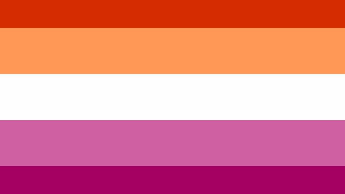 Le drapeau lesbien // Source : Wikimedia Commons Le drapeau lesbien // Source : Wikimedia Commons