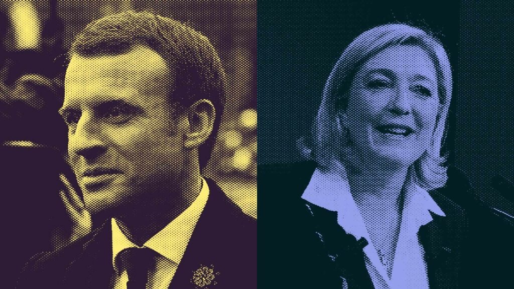 Emmanuel Macron et Marine Le Pen sont les finalistes de l'élection présidentielle // Source : Numerama Emmanuel Macron et Marine Le Pen sont les finalistes de l'élection présidentielle // Source : Numerama