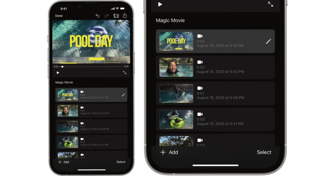 La fonction Magic Movie d'iMovie 3.0. // Source : Apple La fonction Magic Movie d'iMovie 3.0. // Source : Apple