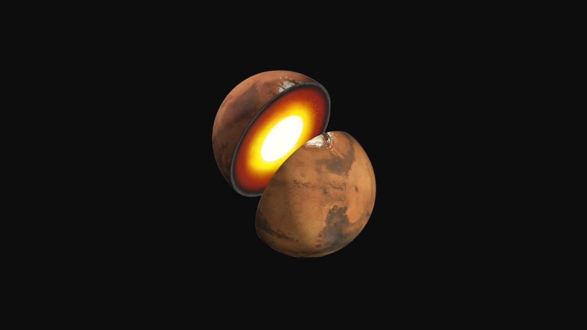 Vue d'artiste de l'intérieur de Mars. // Source : Nasa Vue d'artiste de l'intérieur de Mars. // Source : Nasa