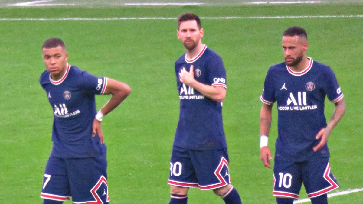 Mbappe Messi Neymar. // Source : Bigmatbasket